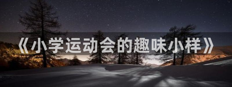 球客岛官网下载招商电话地址是多少:《小学运动会的趣味小样》